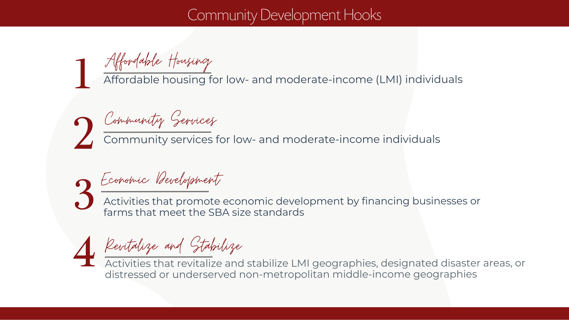 What Is An Example Of A Community Development Loan