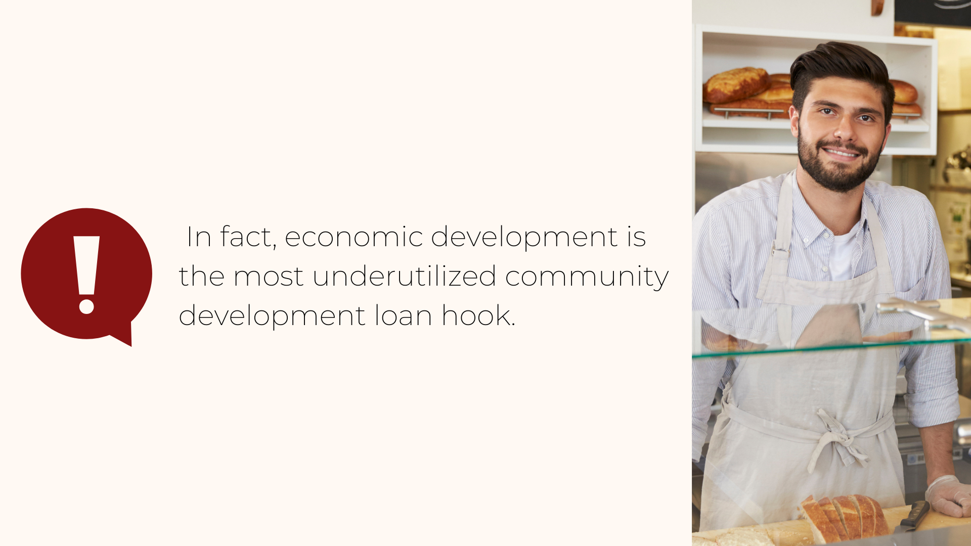 Economic Development underutilized community development loan hook